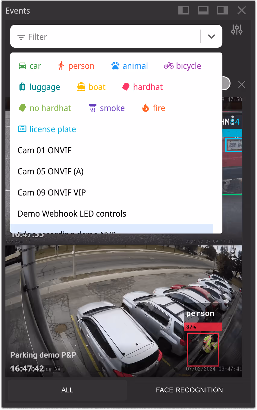 3deye portal ui panel object detection