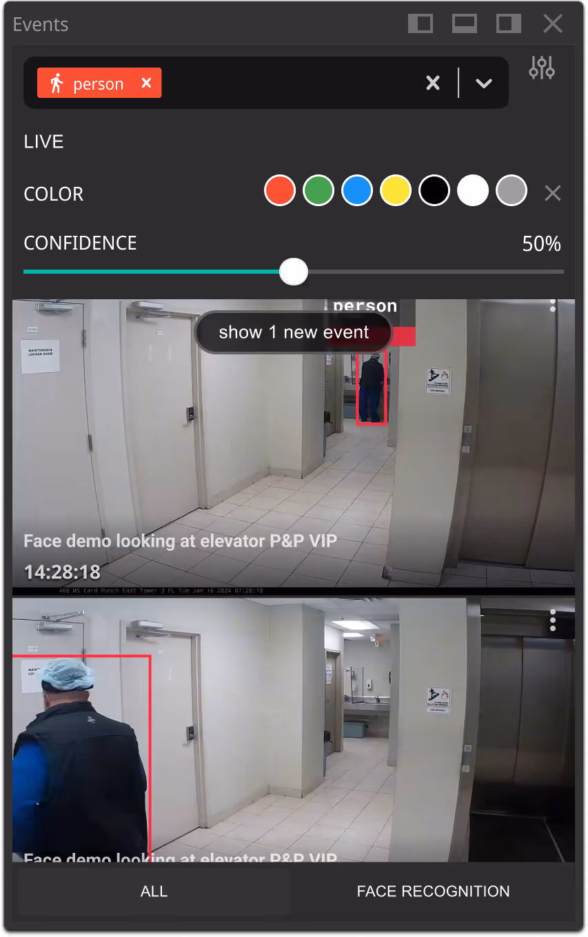 3deye video portal ui event panel