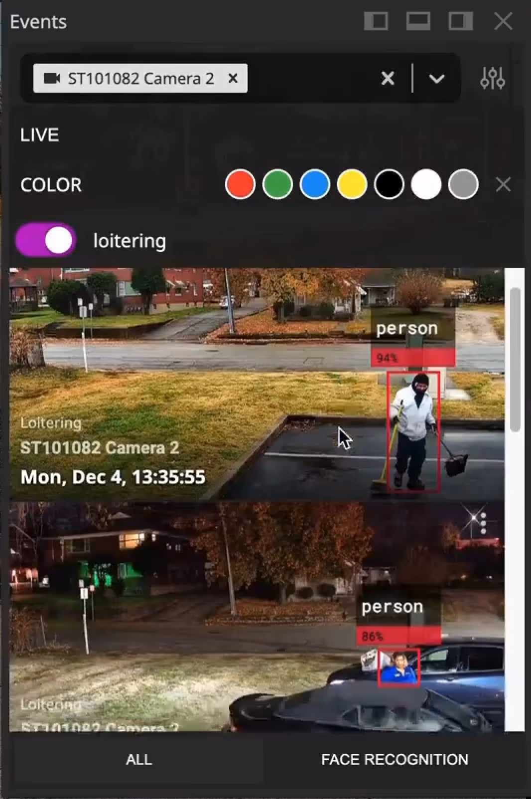 3deye video portal loitering panel