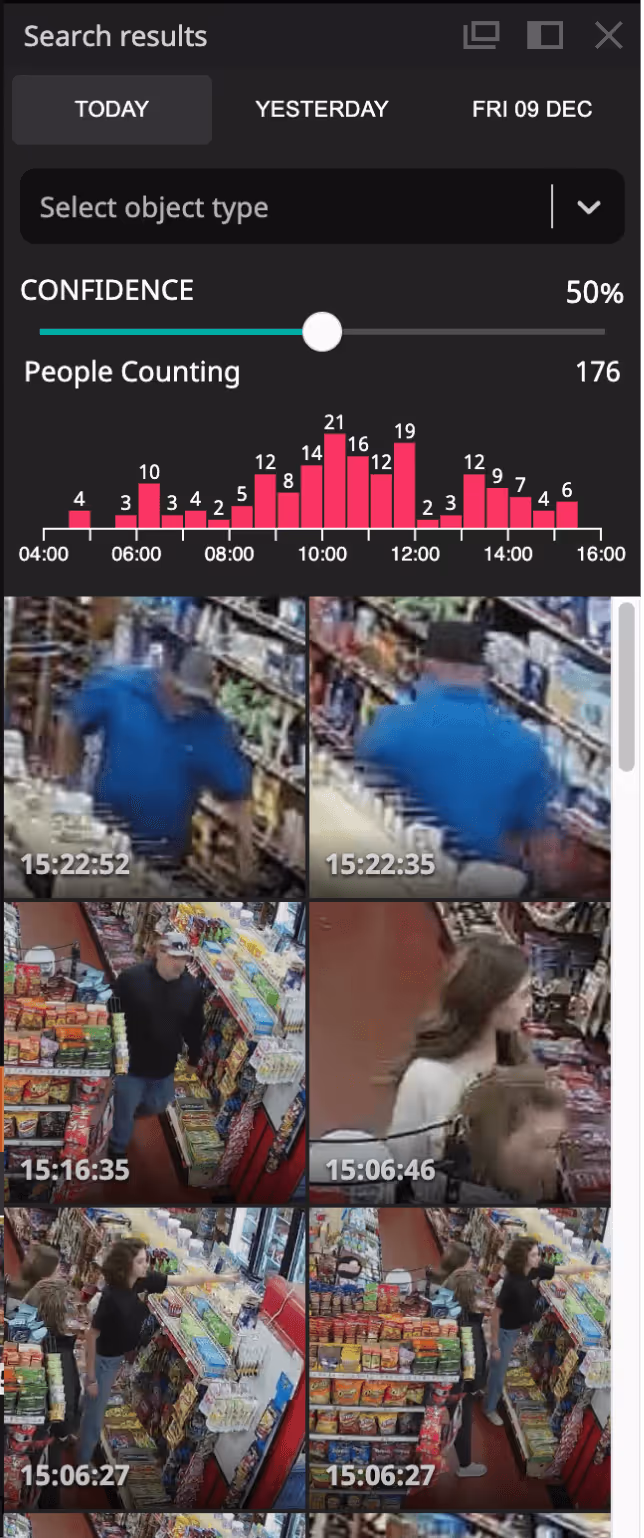 3deye video portal ui people counting panel
