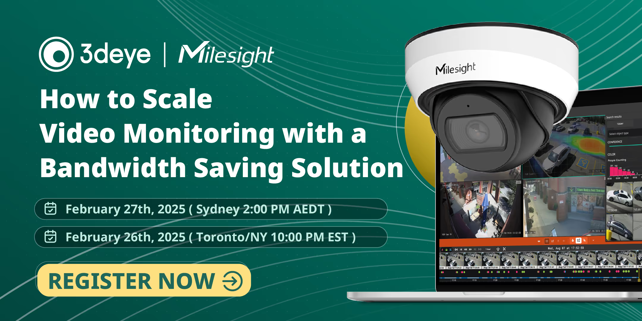 3deye and milesight webinar How to Scale Video Monitoring with Bandwidth Saving Solution